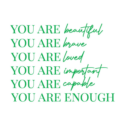 Lettering Decals Inspirational Quote Beauty Quote Woman Girl Female Self Adhesive