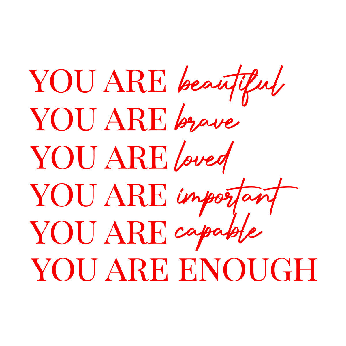 Lettering Decals Inspirational Quote Beauty Quote Woman Girl Female Self Adhesive