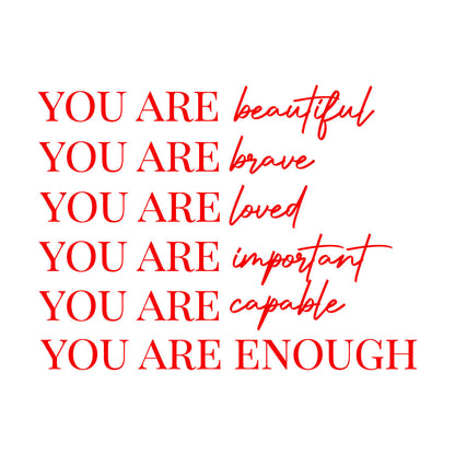 Lettering Decals Inspirational Quote Beauty Quote Woman Girl Female Self Adhesive