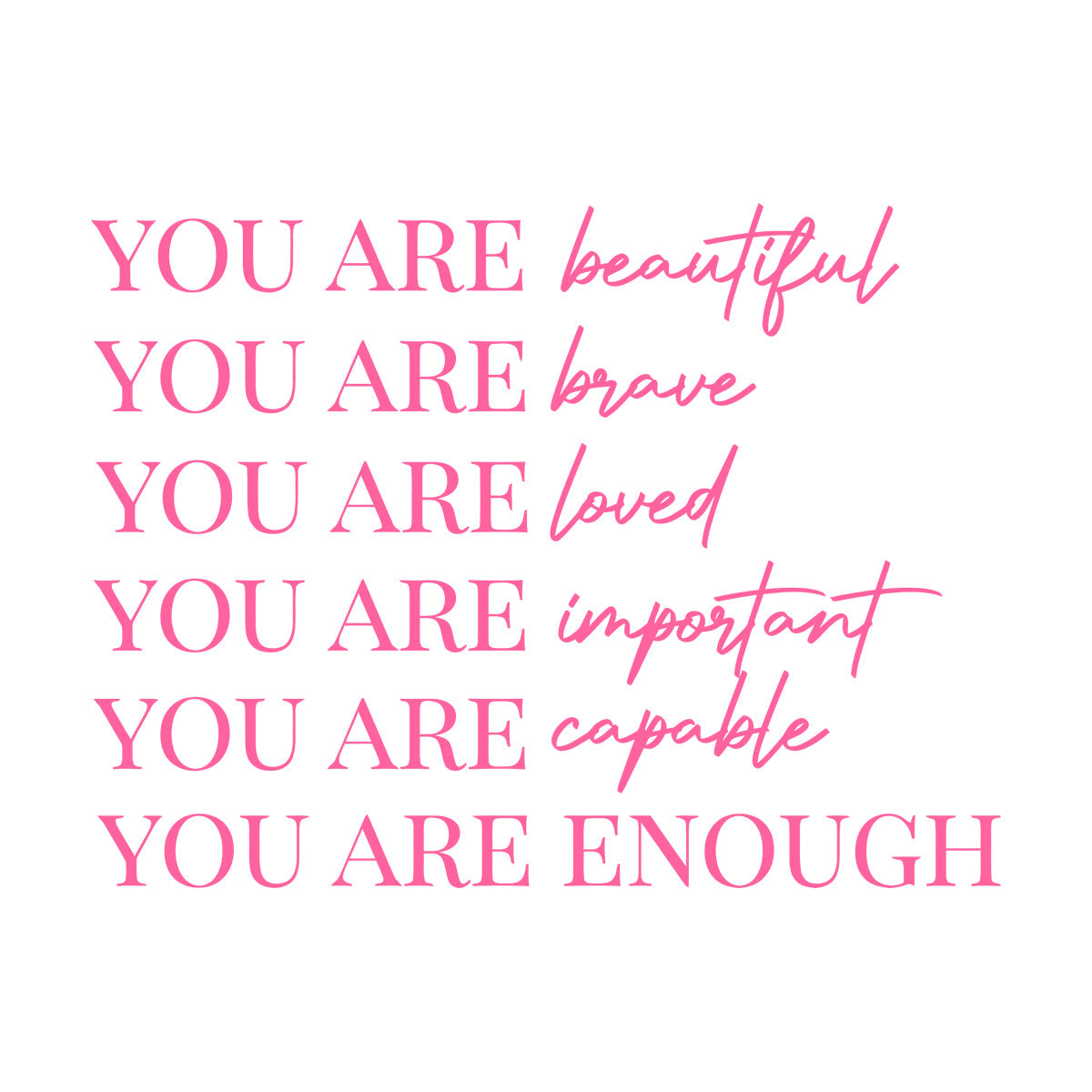 Lettering Decals Inspirational Quote Beauty Quote Woman Girl Female Self Adhesive