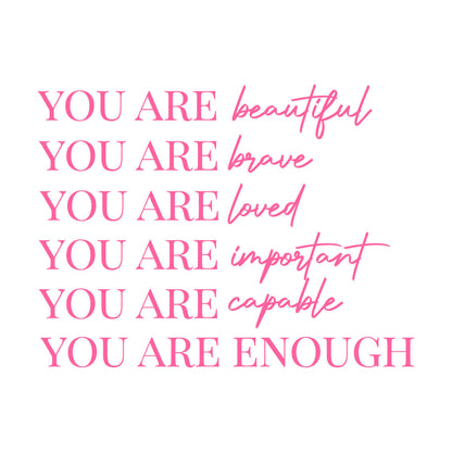 Lettering Decals Inspirational Quote Beauty Quote Woman Girl Female Self Adhesive