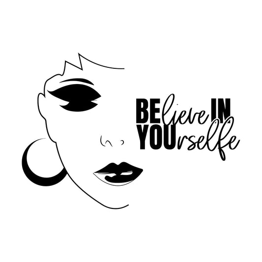 Inspirational Quote Beauty Salon Girl Woman Phrase Wall Decals Pvc Do Not Damage The Wall Surface