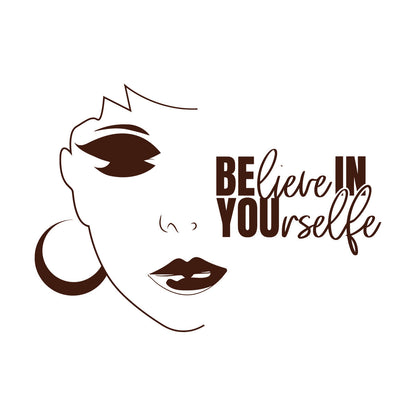 Inspirational Quote Beauty Salon Girl Woman Phrase Wall Decals Pvc Do Not Damage The Wall Surface