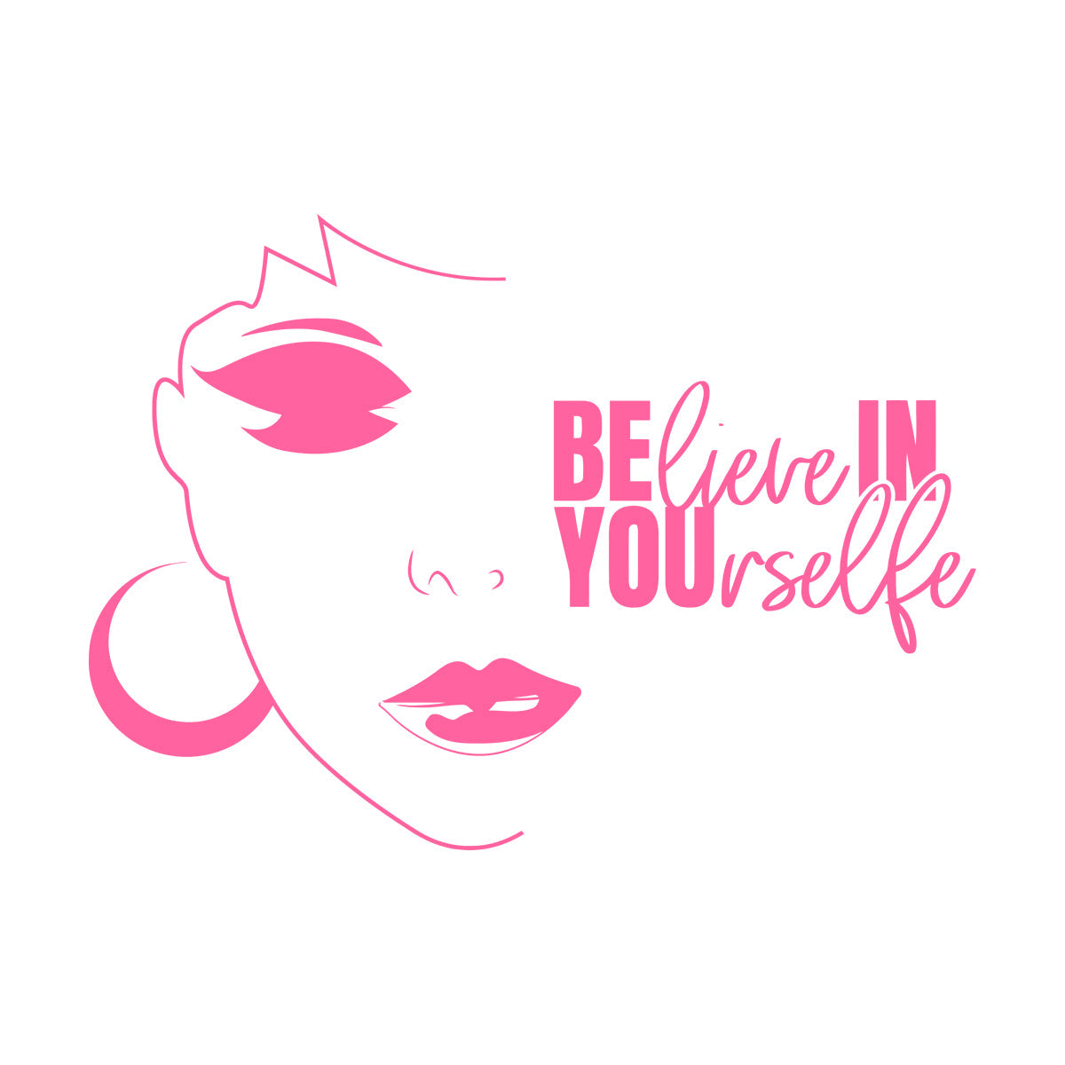 Inspirational Quote Beauty Salon Girl Woman Phrase Wall Decals Pvc Do Not Damage The Wall Surface