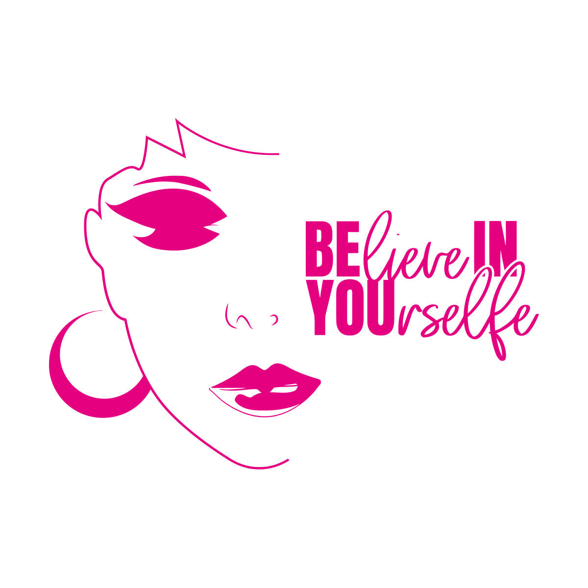 Inspirational Quote Beauty Salon Girl Woman Phrase Wall Decals Pvc Do Not Damage The Wall Surface