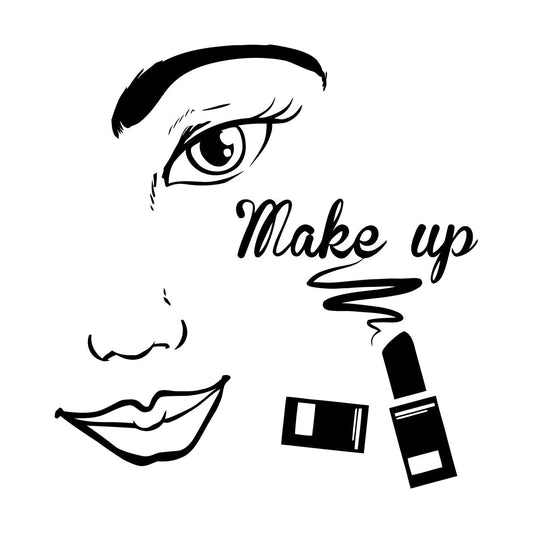 Wall Stickers Paster Paper Make Up Beauty Salon Face Woman Girl Personalized Customization