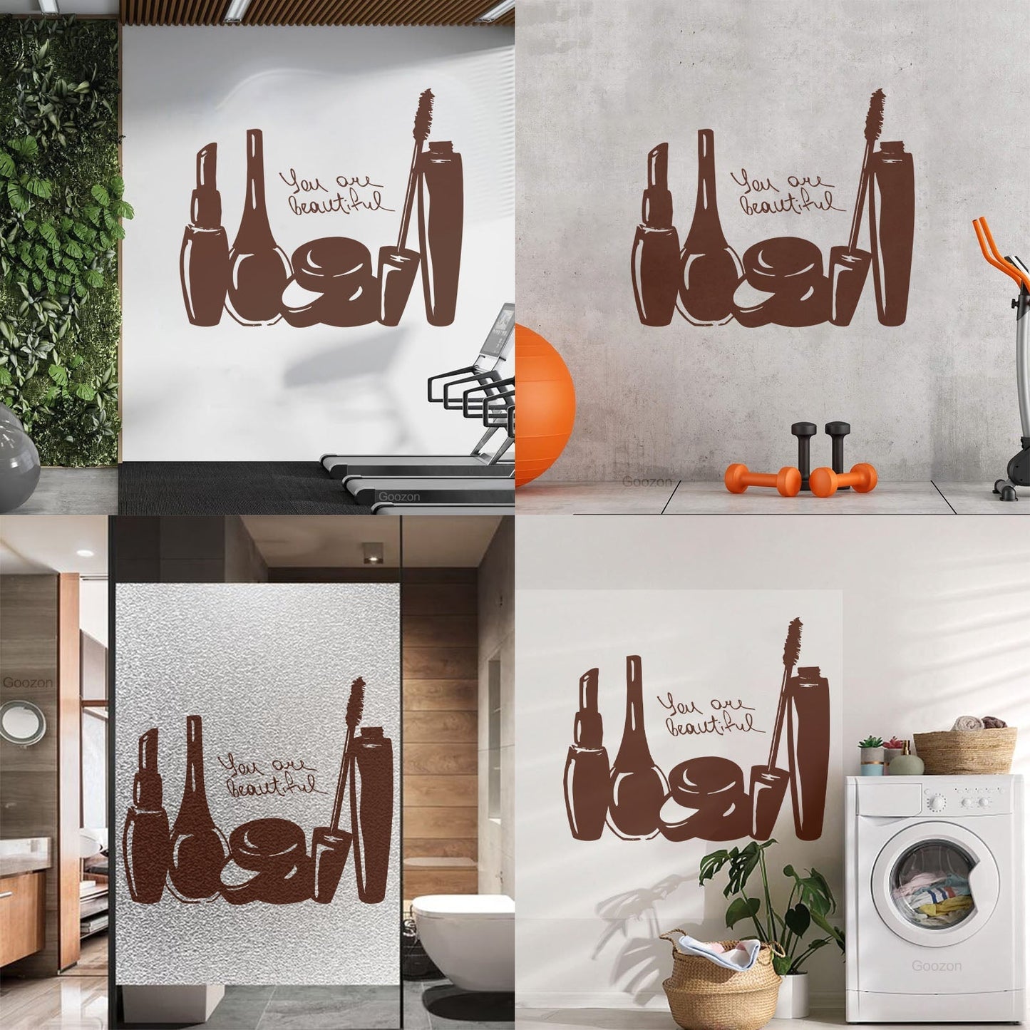 Wall Vinyl Sticker Decor Makeup Cosmetics Beauty Salon Quote Nail Girl Woman Can Modify And Add Information