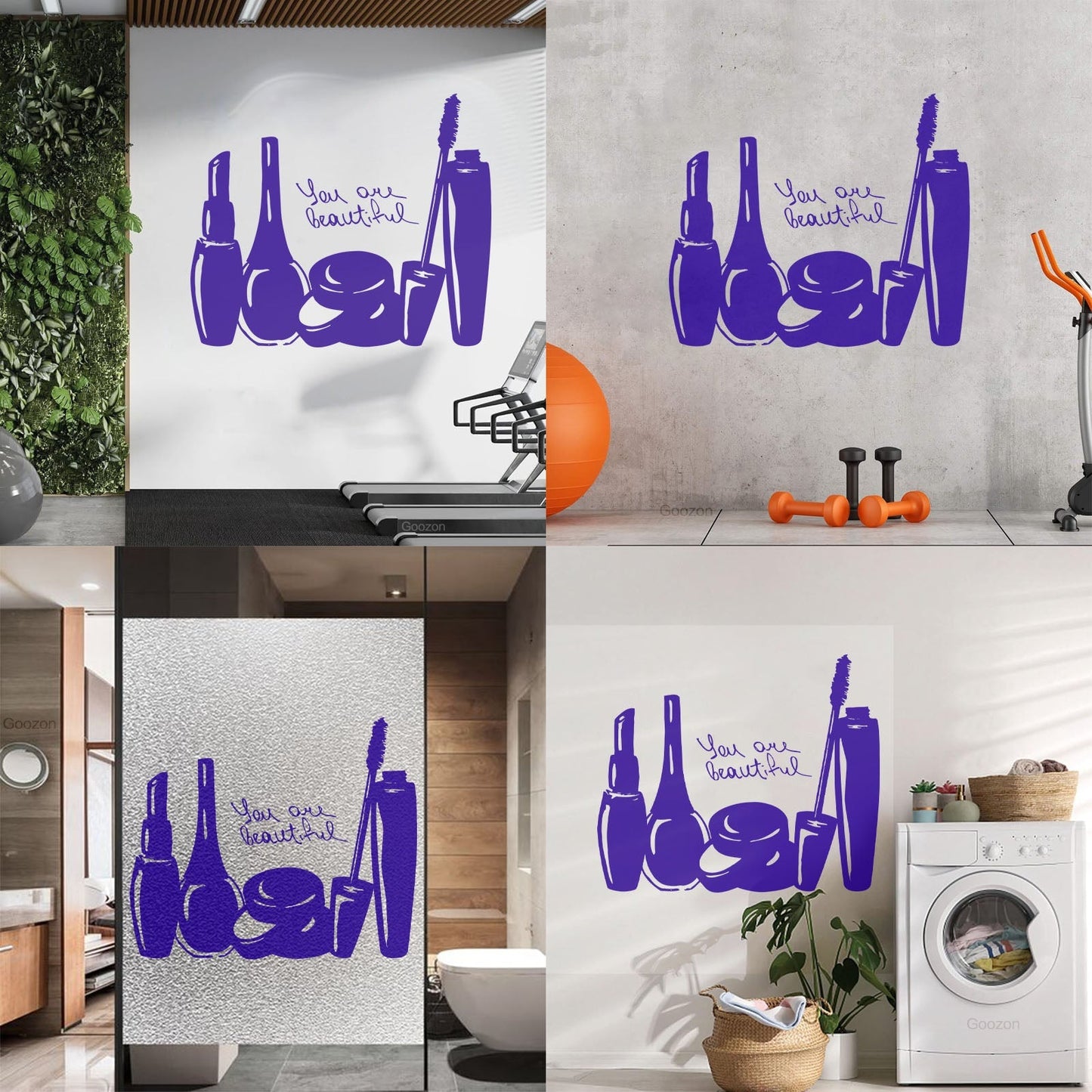 Wall Vinyl Sticker Decor Makeup Cosmetics Beauty Salon Quote Nail Girl Woman Can Modify And Add Information