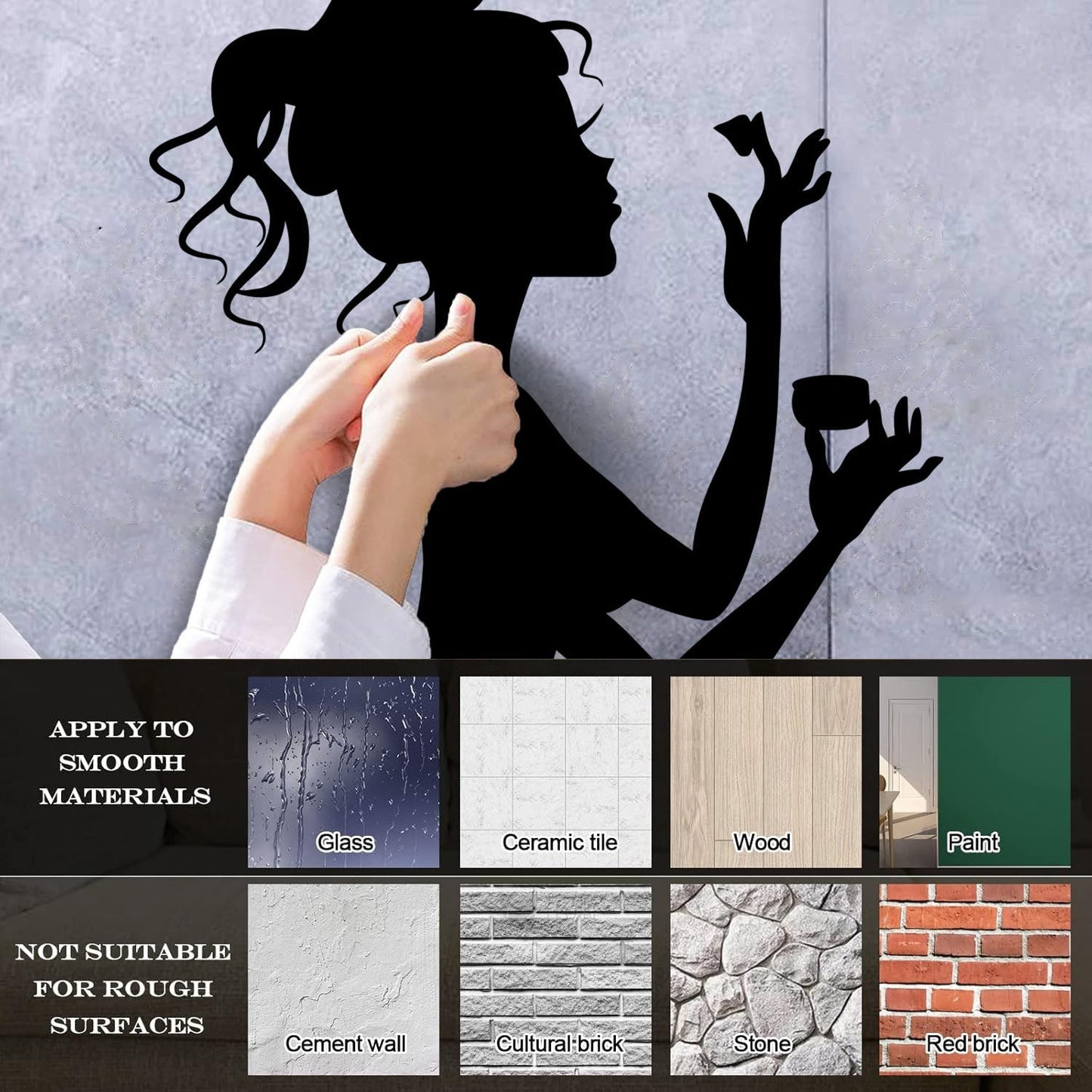 Makeup Cosmetics Spa Salon Beauty Woman Girl Fine Carving Stickers Art Decoration