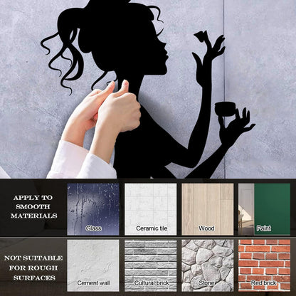 Makeup Cosmetics Spa Salon Beauty Woman Girl Fine Carving Stickers Art Decoration