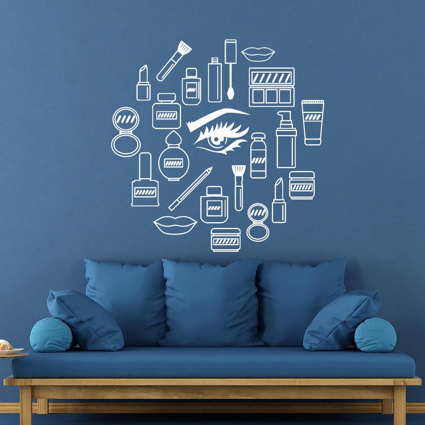 Wall Stickers Makeup Cosmetics Woman Girl Beauty Shop Wall Beautification