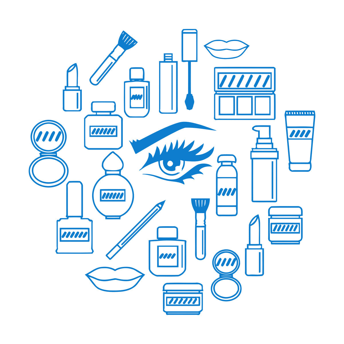 Wall Stickers Makeup Cosmetics Woman Girl Beauty Shop Wall Beautification