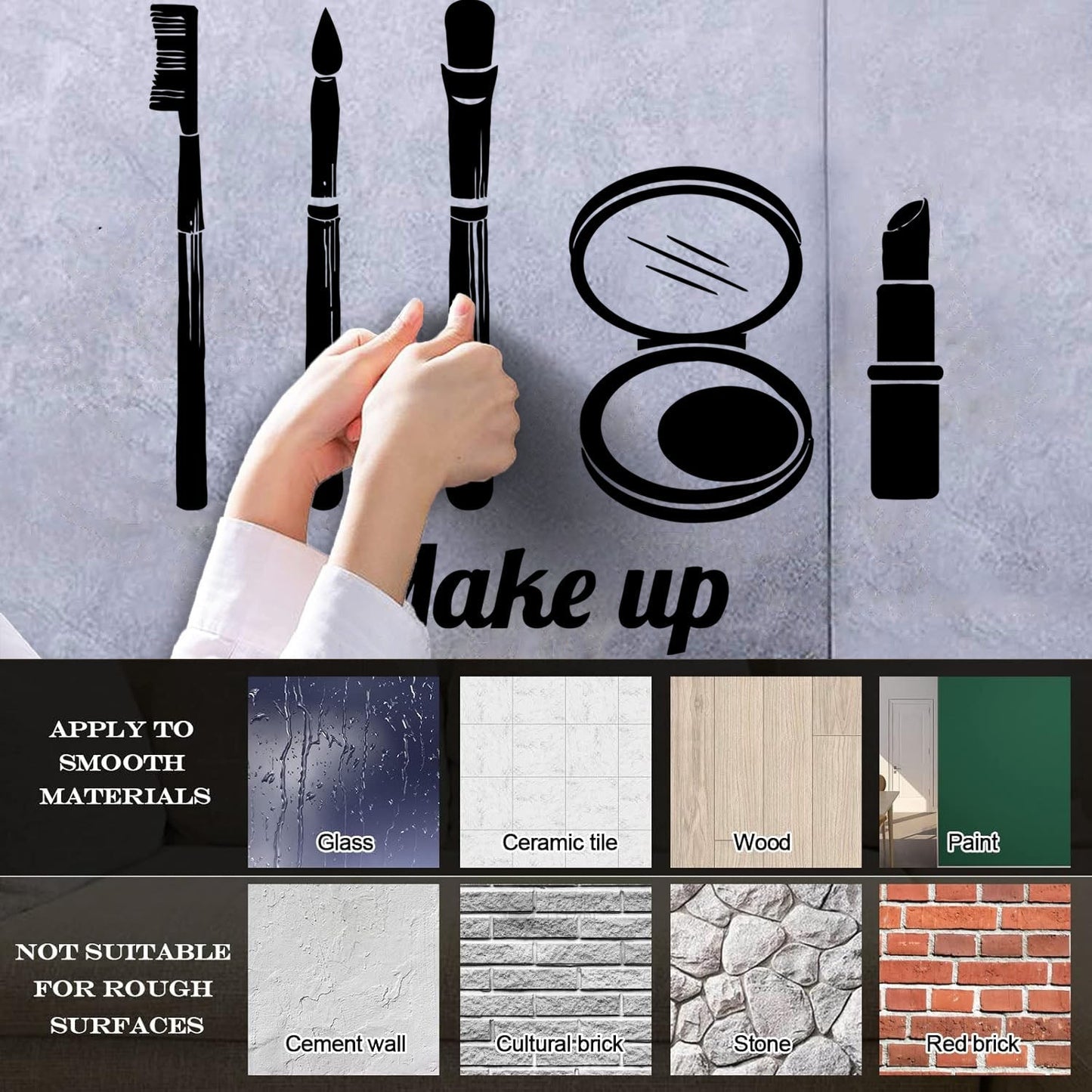 Fine Carving Decals Make Up Girl Woman Beauty Salon Fashion Car Body Decoration