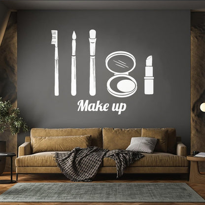 Fine Carving Decals Make Up Girl Woman Beauty Salon Fashion Car Body Decoration