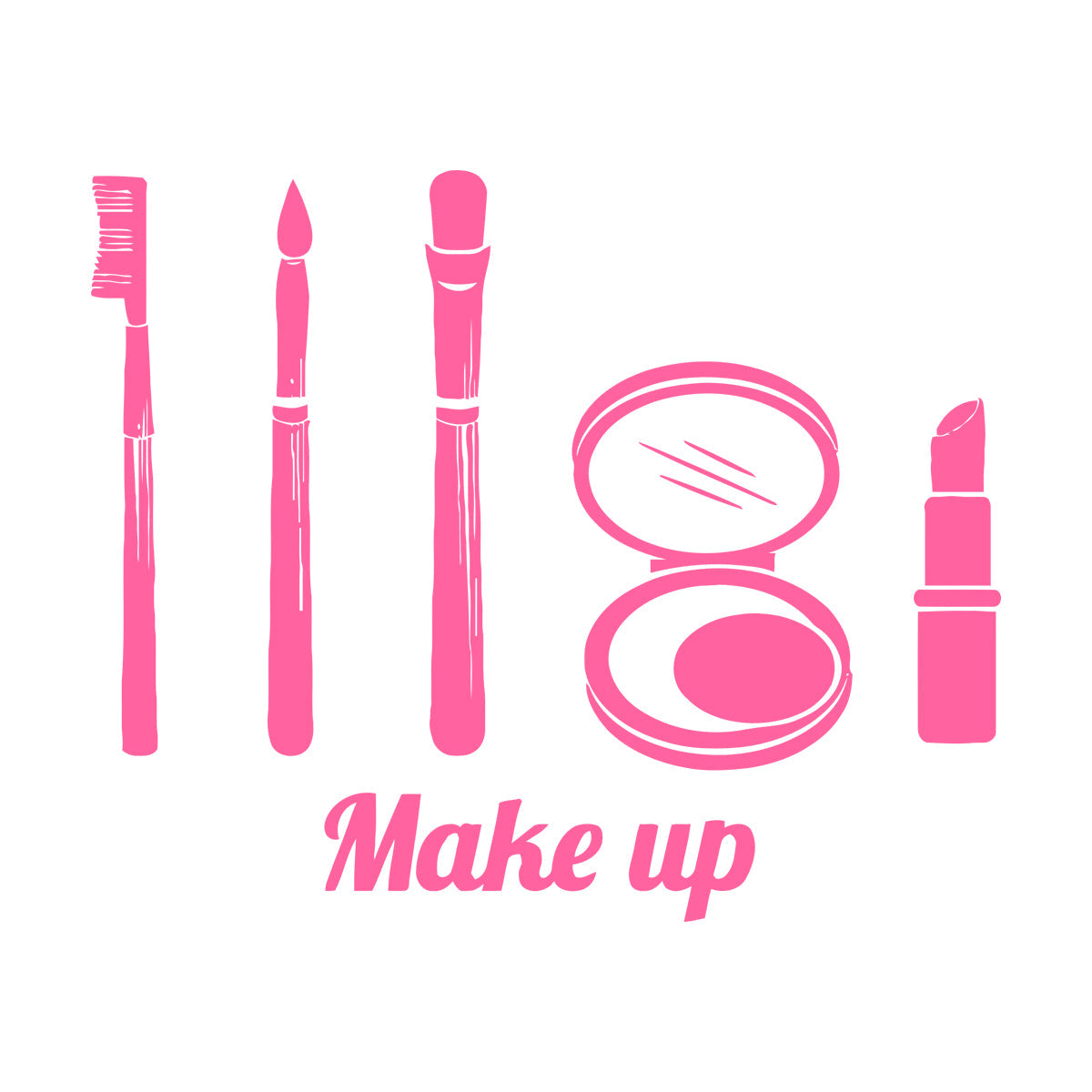 Fine Carving Decals Make Up Girl Woman Beauty Salon Fashion Car Body Decoration