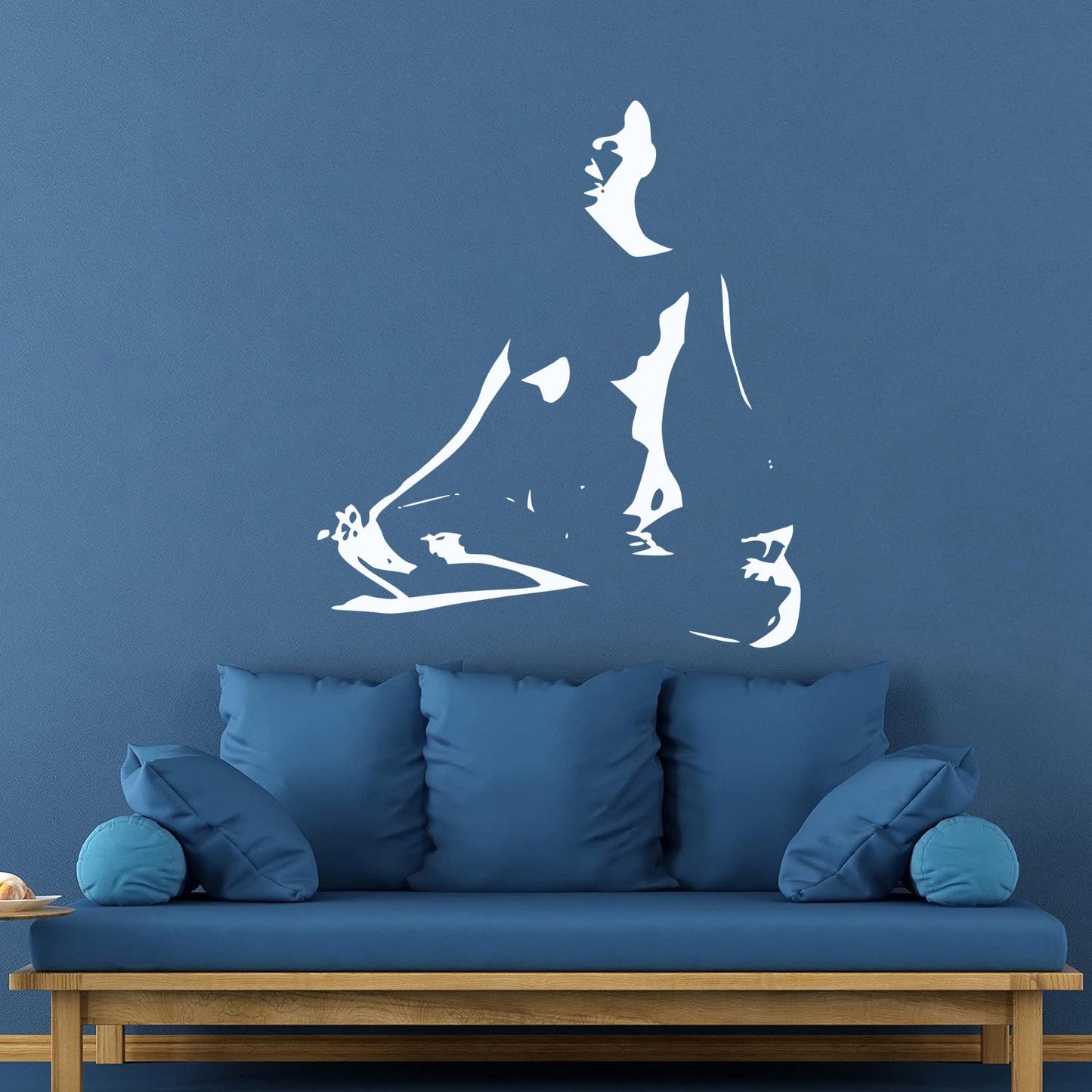 Engraving Stickers Meditation Woman Girl Pattern Yoga Glass Stickers