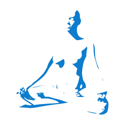 Engraving Stickers Meditation Woman Girl Pattern Yoga Glass Stickers