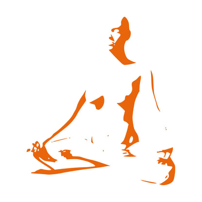 Engraving Stickers Meditation Woman Girl Pattern Yoga Glass Stickers