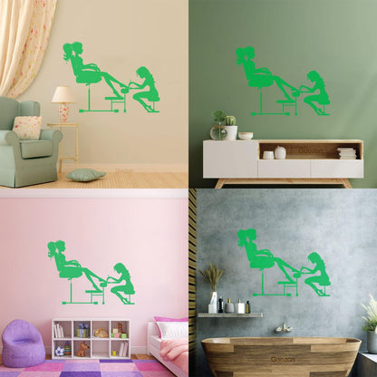 Vinyl Wall Stickers Nail Salon Beauty Spa Woman Girl Do Not Damage The Wall Surface