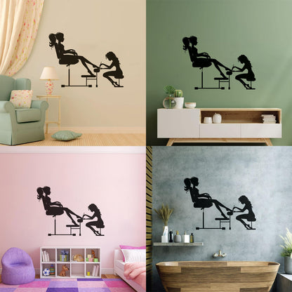 Vinyl Wall Stickers Nail Salon Beauty Spa Woman Girl Do Not Damage The Wall Surface
