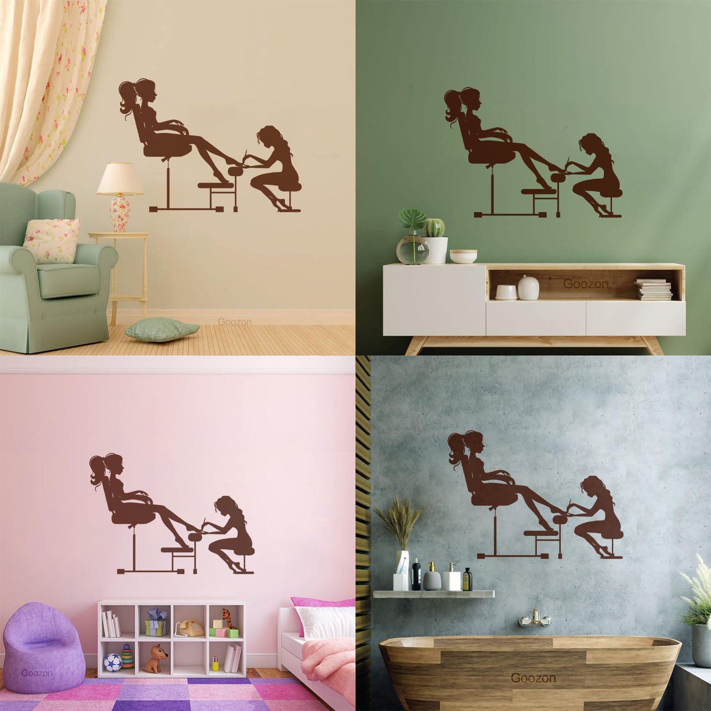 Vinyl Wall Stickers Nail Salon Beauty Spa Woman Girl Do Not Damage The Wall Surface