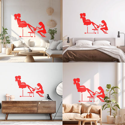 Vinyl Wall Stickers Nail Salon Beauty Spa Woman Girl Do Not Damage The Wall Surface