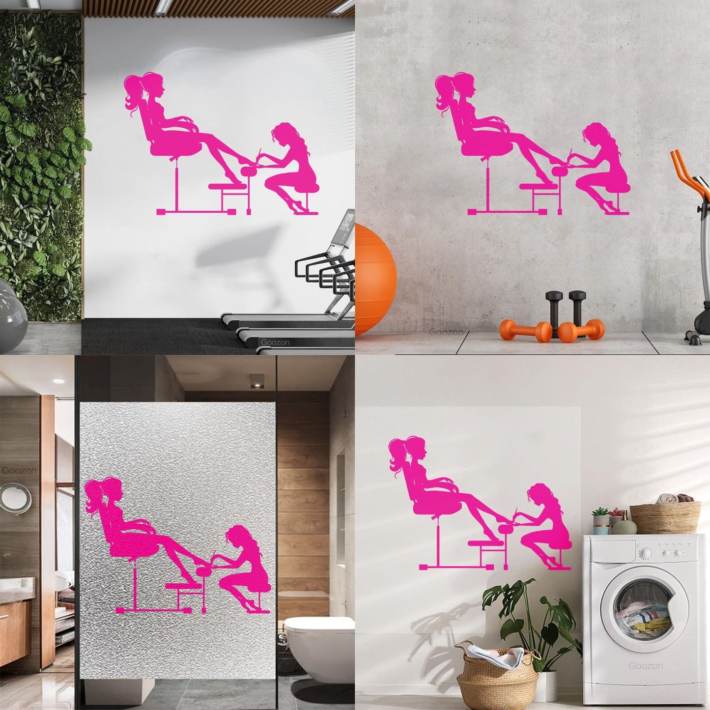 Vinyl Wall Stickers Nail Salon Beauty Spa Woman Girl Do Not Damage The Wall Surface