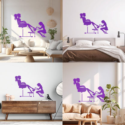 Vinyl Wall Stickers Nail Salon Beauty Spa Woman Girl Do Not Damage The Wall Surface