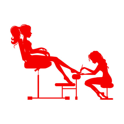 Vinyl Wall Stickers Nail Salon Beauty Spa Woman Girl Do Not Damage The Wall Surface