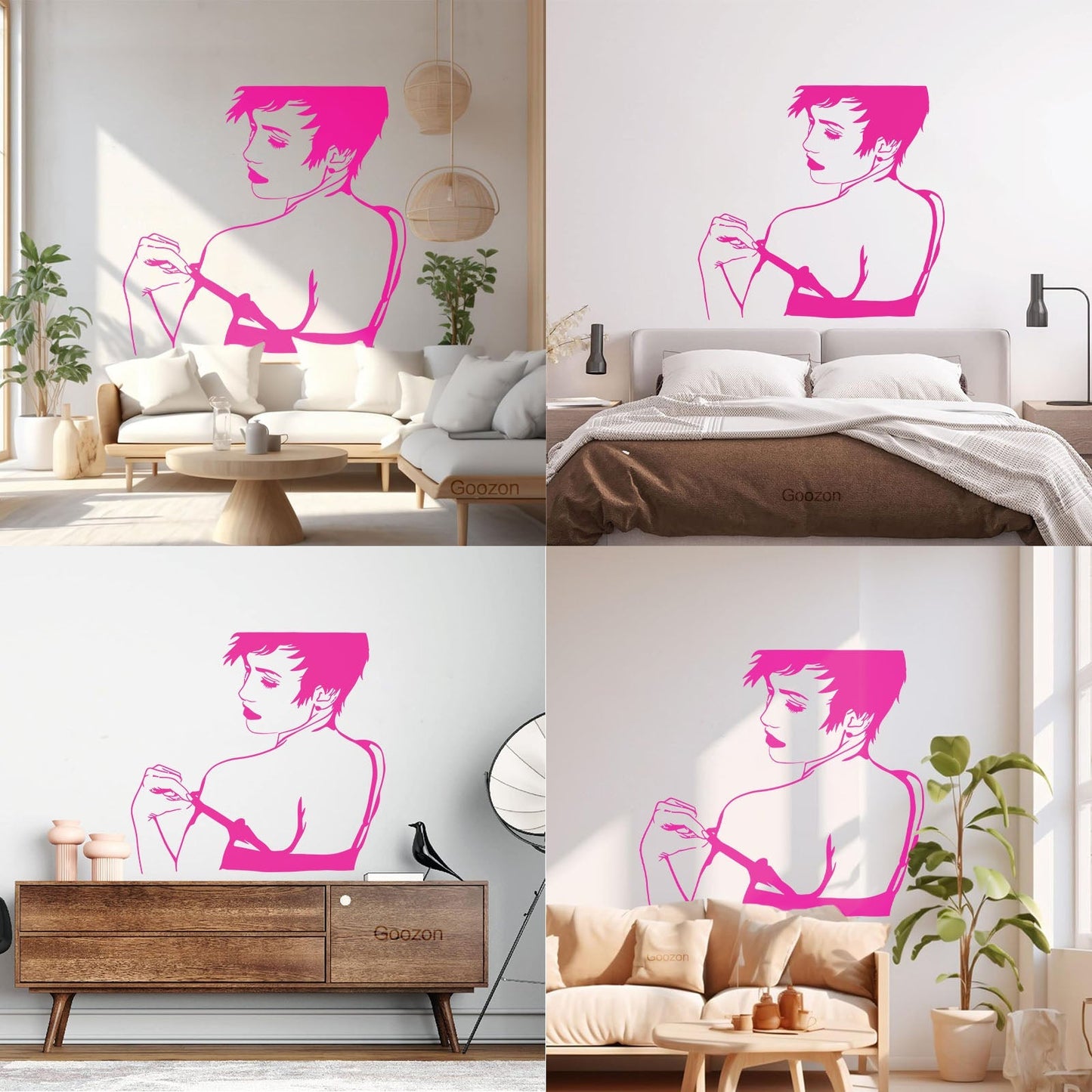 Naked Hot Appeal Girl Woman Striptease Back Mural And Wall Vinyl Decal Art Mural Painting