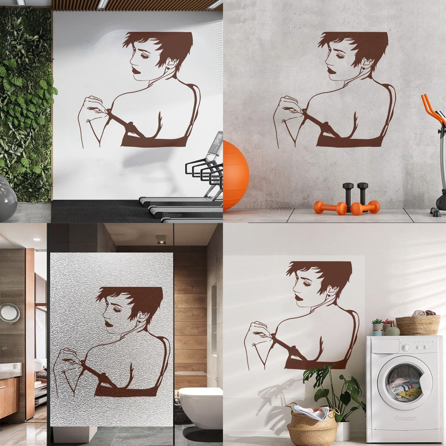 Naked Hot Appeal Girl Woman Striptease Back Mural And Wall Vinyl Decal Art Mural Painting