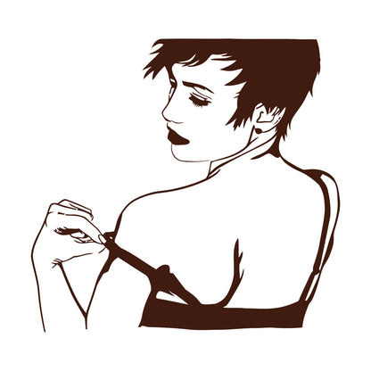 Naked Hot Appeal Girl Woman Striptease Back Mural And Wall Vinyl Decal Art Mural Painting