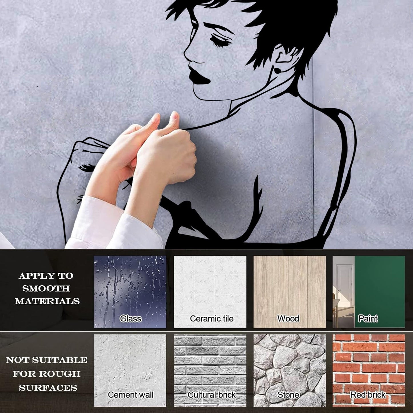 Naked Hot Appeal Girl Woman Striptease Back Mural And Wall Vinyl Decal Art Mural Painting