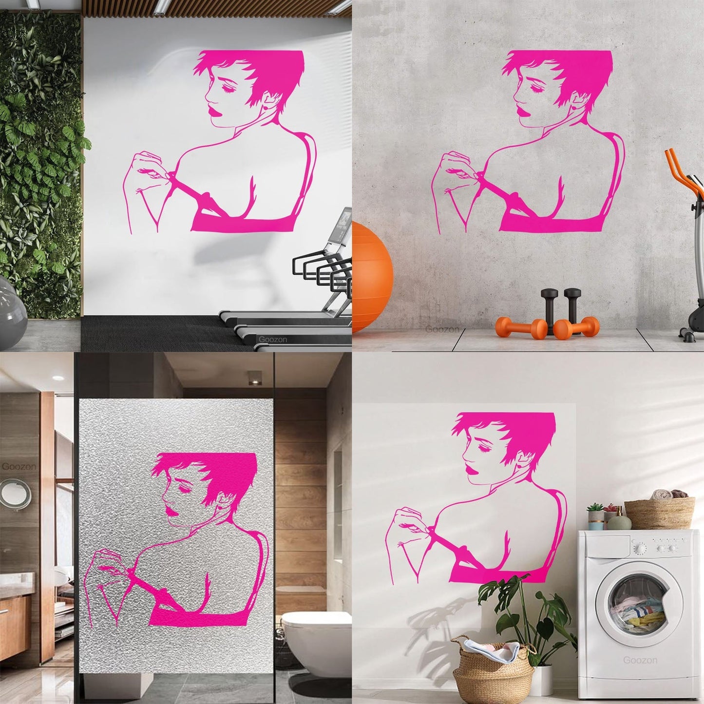 Naked Hot Appeal Girl Woman Striptease Back Mural And Wall Vinyl Decal Art Mural Painting