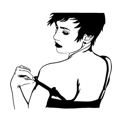 Naked Hot Appeal Girl Woman Striptease Back Mural And Wall Vinyl Decal Art Mural Painting