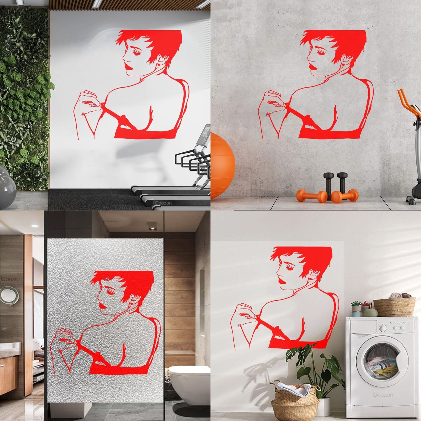 Naked Hot Appeal Girl Woman Striptease Back Mural And Wall Vinyl Decal Art Mural Painting