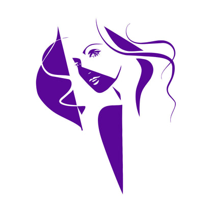 Vinyl Wall Decals Pop Beauty Salon Woman Girl Self Adhesive