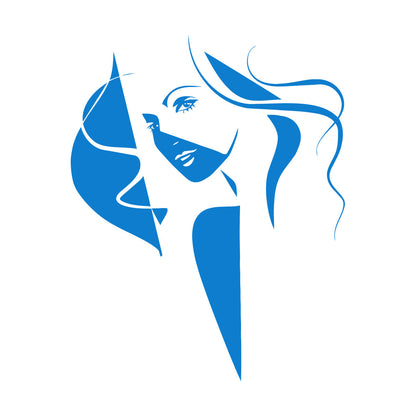 Vinyl Wall Decals Pop Beauty Salon Woman Girl Self Adhesive