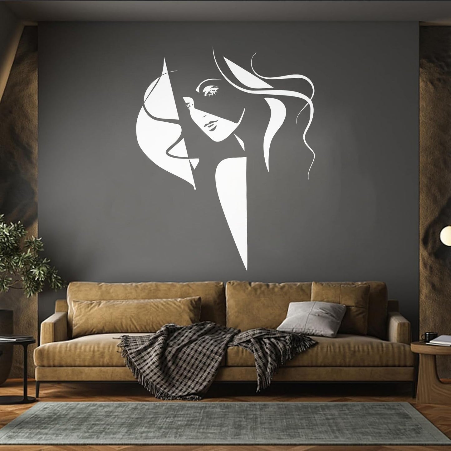 Vinyl Wall Decals Pop Beauty Salon Woman Girl Self Adhesive