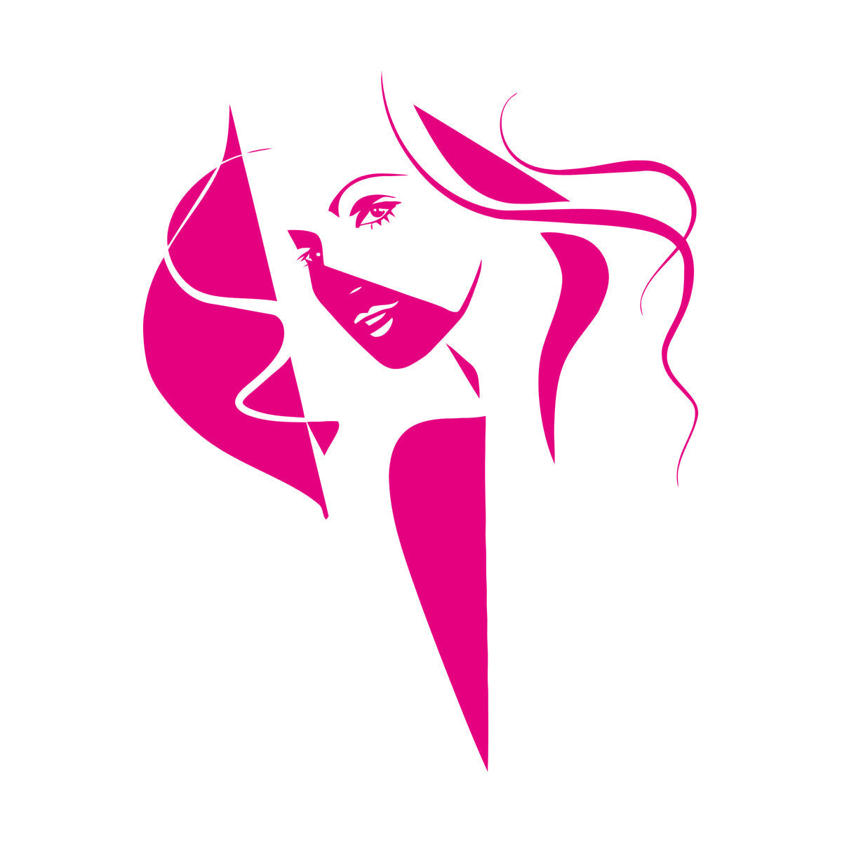 Vinyl Wall Decals Pop Beauty Salon Woman Girl Self Adhesive