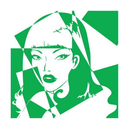 Engraving Decals Pop Girl Beauty Salon Woman Do Not Damage The Wall Surface