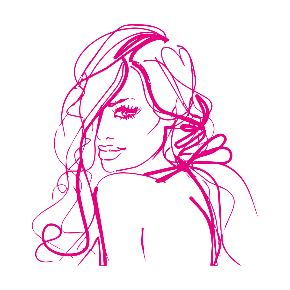 Pretty Woman Beauty Salon Girl Wall Stickers Paster Paper Equipped With Transfer Film Kit