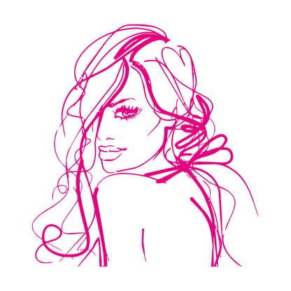 Pretty Woman Beauty Salon Girl Wall Stickers Paster Paper Equipped With Transfer Film Kit