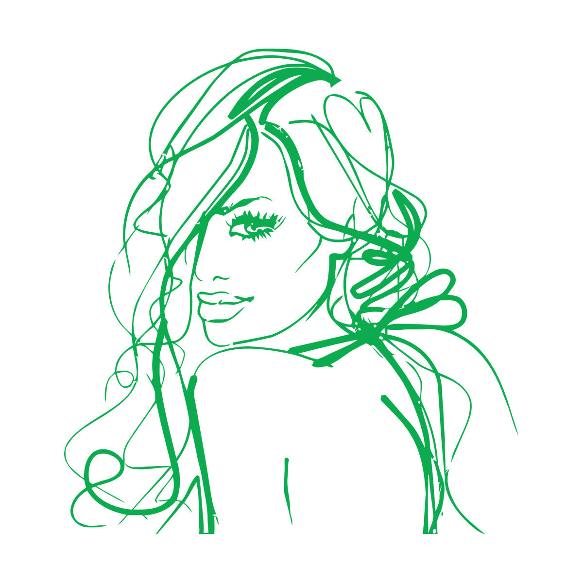 Pretty Woman Beauty Salon Girl Wall Stickers Paster Paper Equipped With Transfer Film Kit