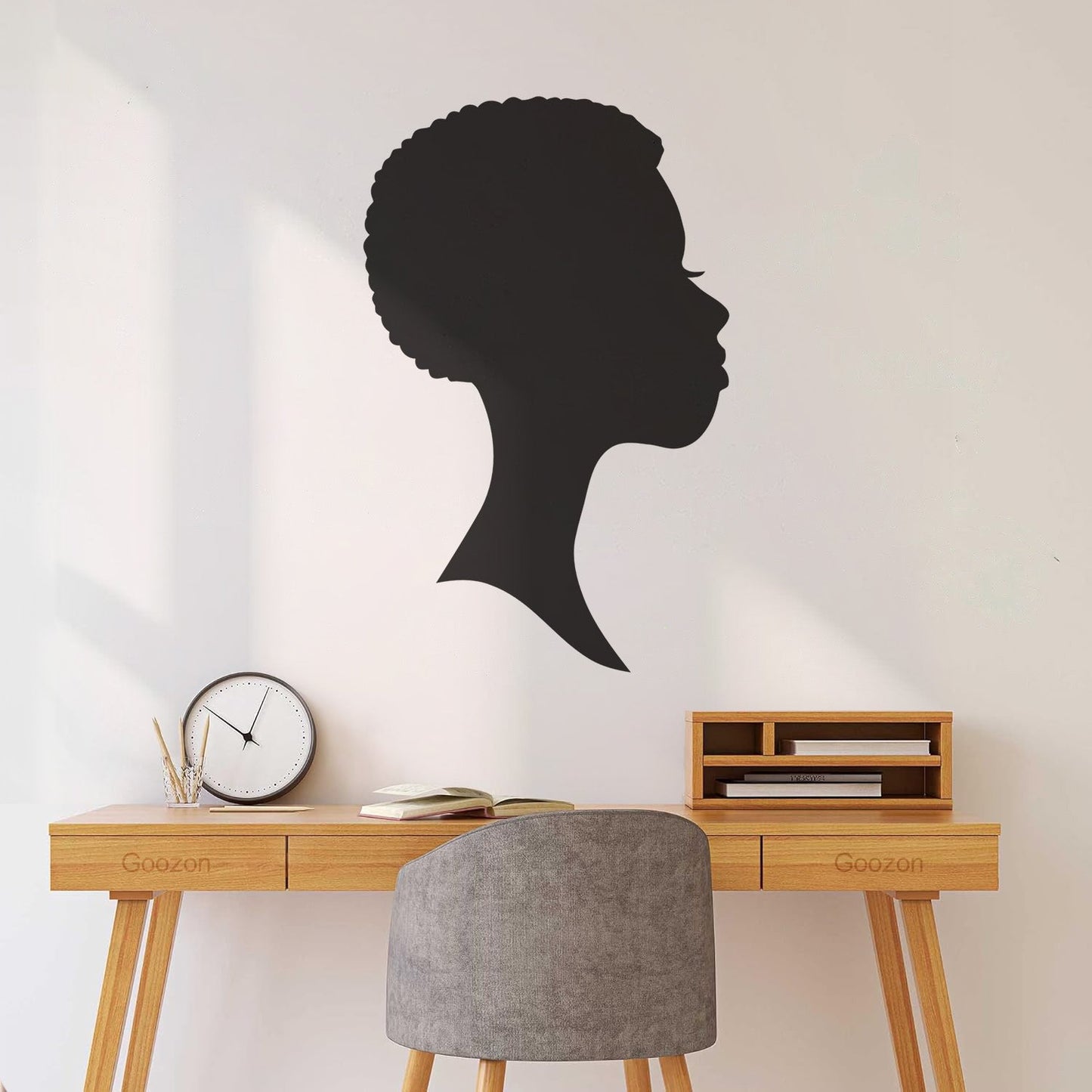 Wall Vinyl Sticker Decor Profile Afro Woman Girl Face Beauty Fashion Easy Installation
