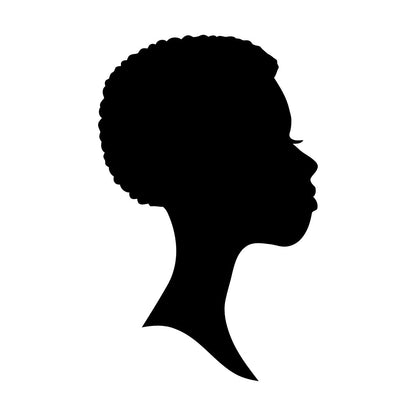 Wall Vinyl Sticker Decor Profile Afro Woman Girl Face Beauty Fashion Easy Installation