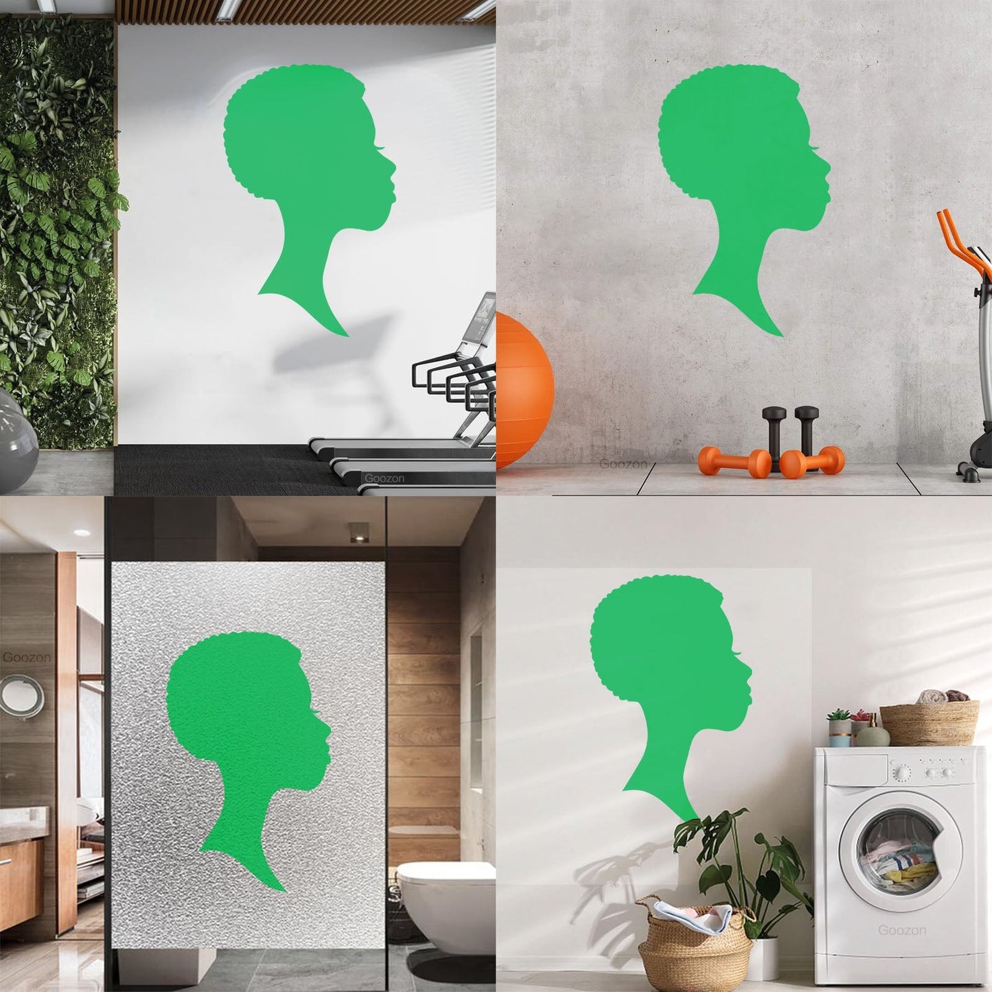 Wall Vinyl Sticker Decor Profile Afro Woman Girl Face Beauty Fashion Easy Installation