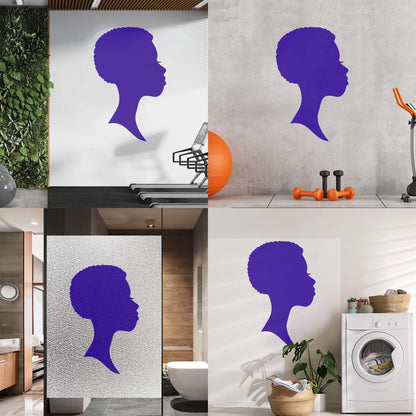 Wall Vinyl Sticker Decor Profile Afro Woman Girl Face Beauty Fashion Easy Installation