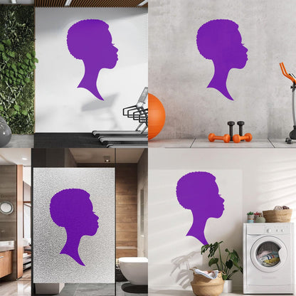 Wall Vinyl Sticker Decor Profile Afro Woman Girl Face Beauty Fashion Easy Installation