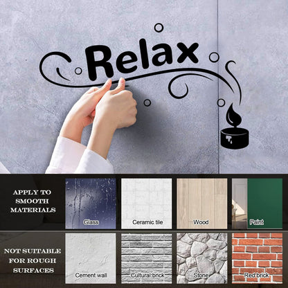 Engraving Stickers Relax Spa Candle Beauty Salon Woman Girl Personalized Customization